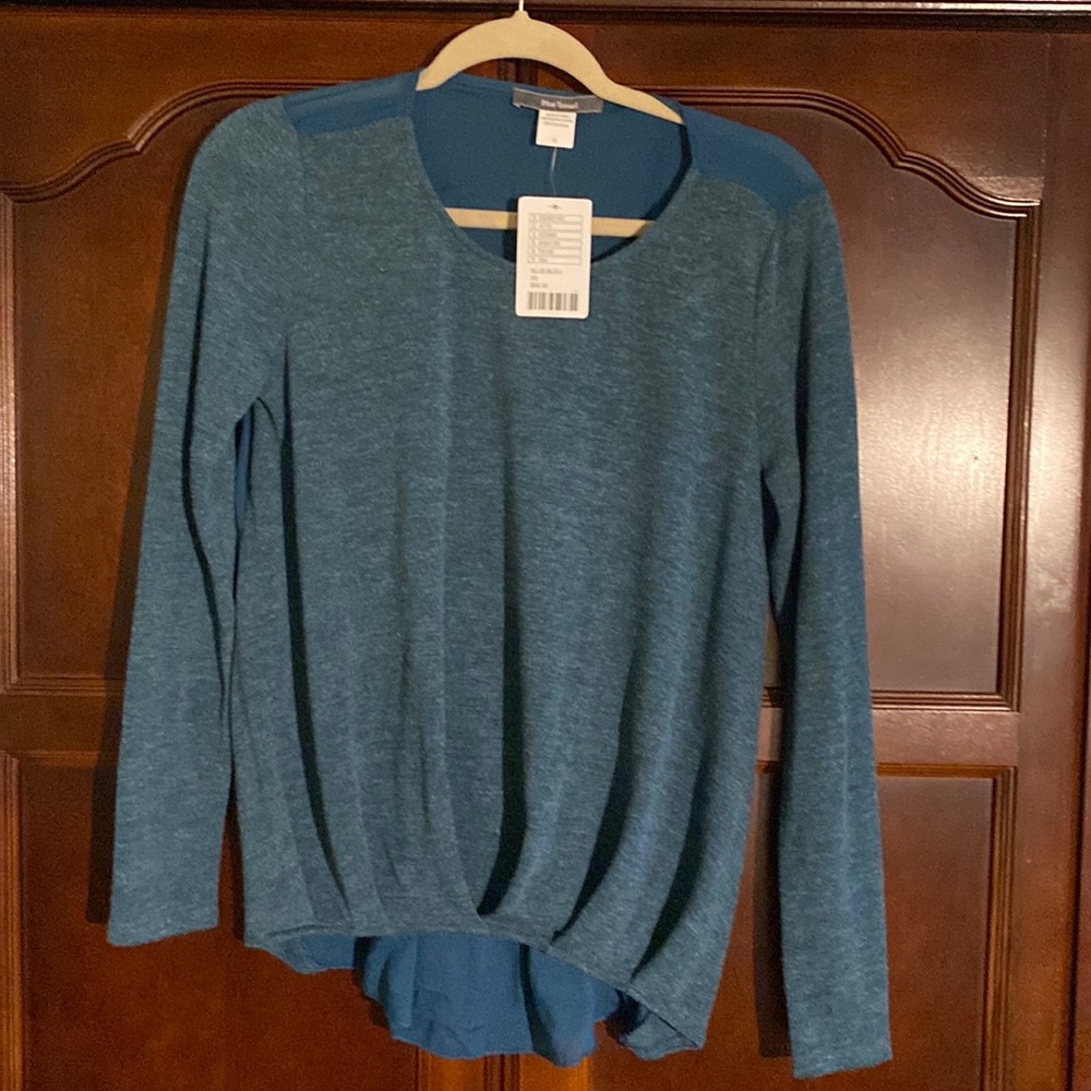 New, never worn Blue Tassle/Anthropologie blouse.